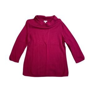 Talbots Womens Pink Berry Cowl Neck Sweater, Large